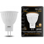 Лампа Gauss MR11 3W 290lm 2700K GU4 LED 1/10/100