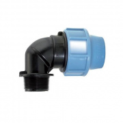 Переход на наружную резьбу угловой UNIDELTA 1008 - 40 x 1"1/2 (для труб ПНД, резьба пластиковая)