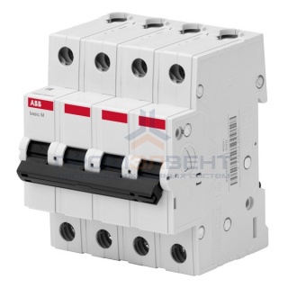 Автоматический выключатель ABB Basic M 4P 50A C 4,5кА, BMS414C50 (автомат)